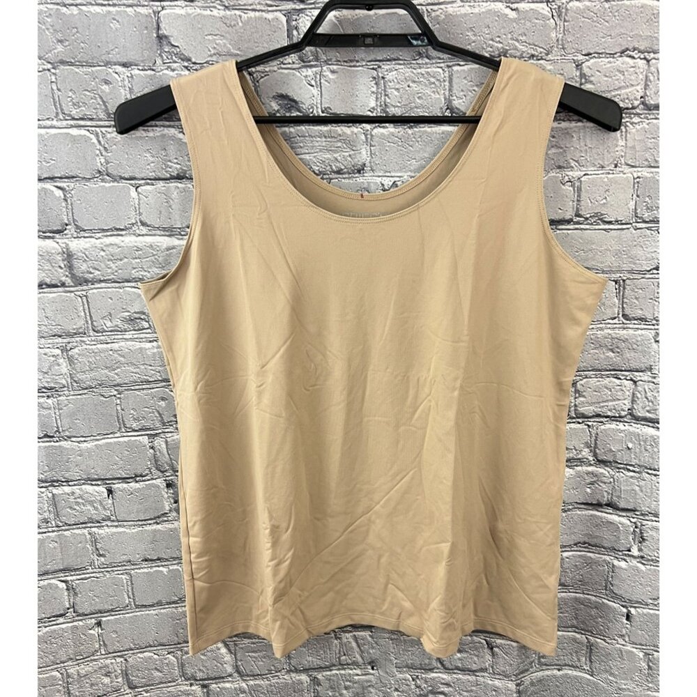 Chico's Microfiber Contemporary Tank Top Size 3 XL Soft Latte  ‎   NEW